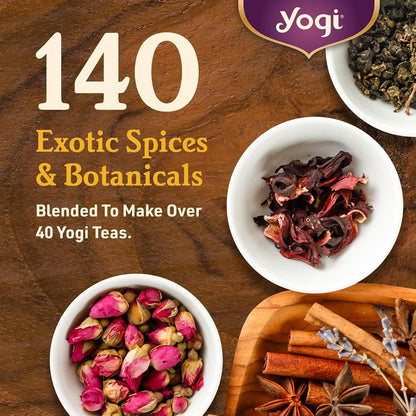 Yogi Elderberry Lemon Balm Immune & Stress Tea, 16 Tea Bags (6 Pack)