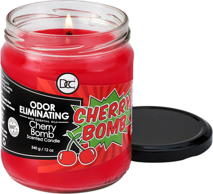 Vanilla Bean Odor Eliminating Highly Fragranced Candle - Eliminates 95% of Pet, Smoke, Food, and Other Smells Quickly - Up to 80 Hour Burn time - 12 Ounce Premium Soy Blend - Colors B
