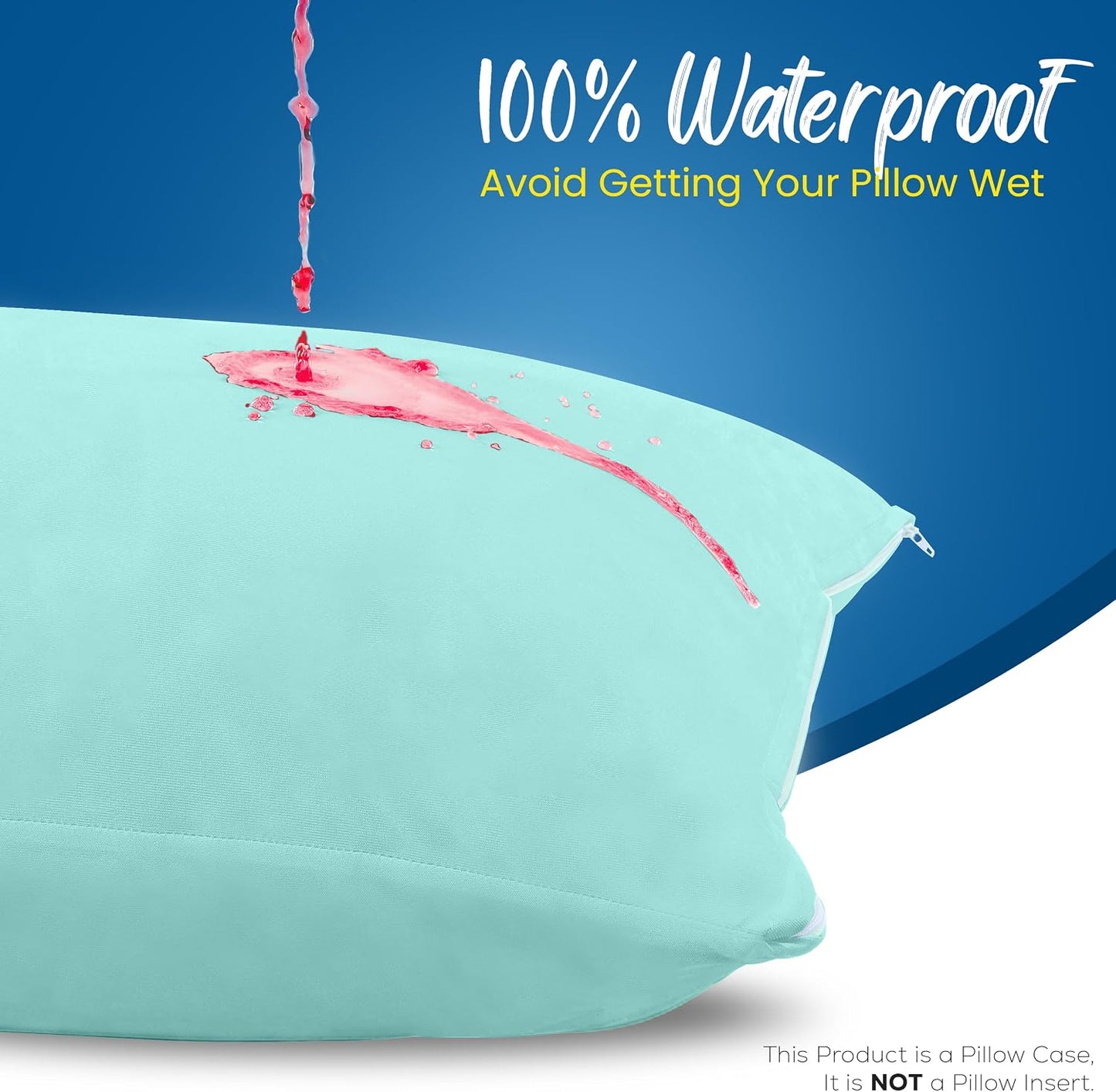 Utopia Bedding Premium 100% Waterproof Pillow Protectors with Zipper Standard Size (Set of 4), Bed Bug and Dust Mite Proof Zippered Pillow Covers, Pillow Encasement Cases, Gray