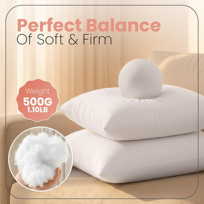 Utopia Bedding 12x20 Pillow Inserts, Set of 2, White – Indoor Decorative Throw Pillows for Bed, Sofa & Couch – Soft, Supportive & Fluffy Cushion Inserts