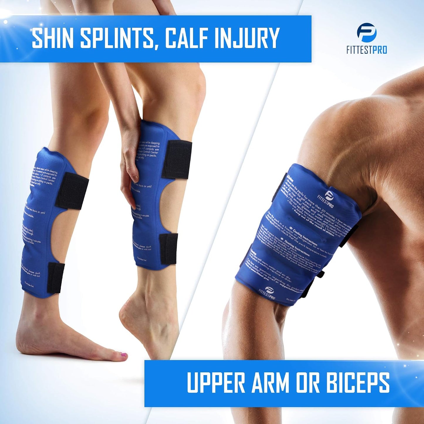 Fittest Pro Knee Ice Pack Wrap for Pain Relief, Reusable Hot and Cold Therapy Wrap for Swelling, Recovery, and Therapy for Arthritis, Meniscus Tear and ACL