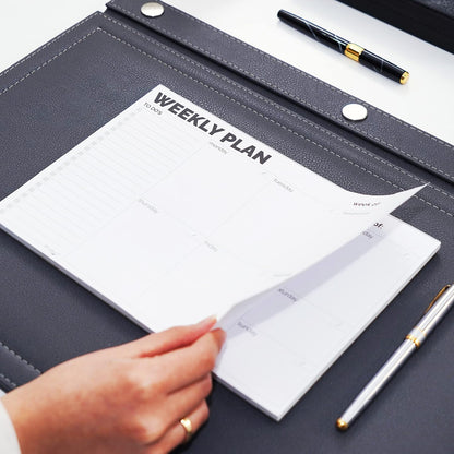Weekly Planner Pad, A4 Size (11.7" x 8.3") Tear Off Undated Desk Notepad, Premium Thick Paper With Cardboard Back Support, Weekly Planner Notepad, Work and Schedule Organizer, Weekly To Do List.