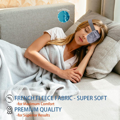 Single Moist Heat Eye Compress Pad, Microwavable, Eye Mask for Dry Eye, Good for Pink Eye, Blepharitis and Stye Eye, Reusable Gel Eye Mask with Storage Pouch