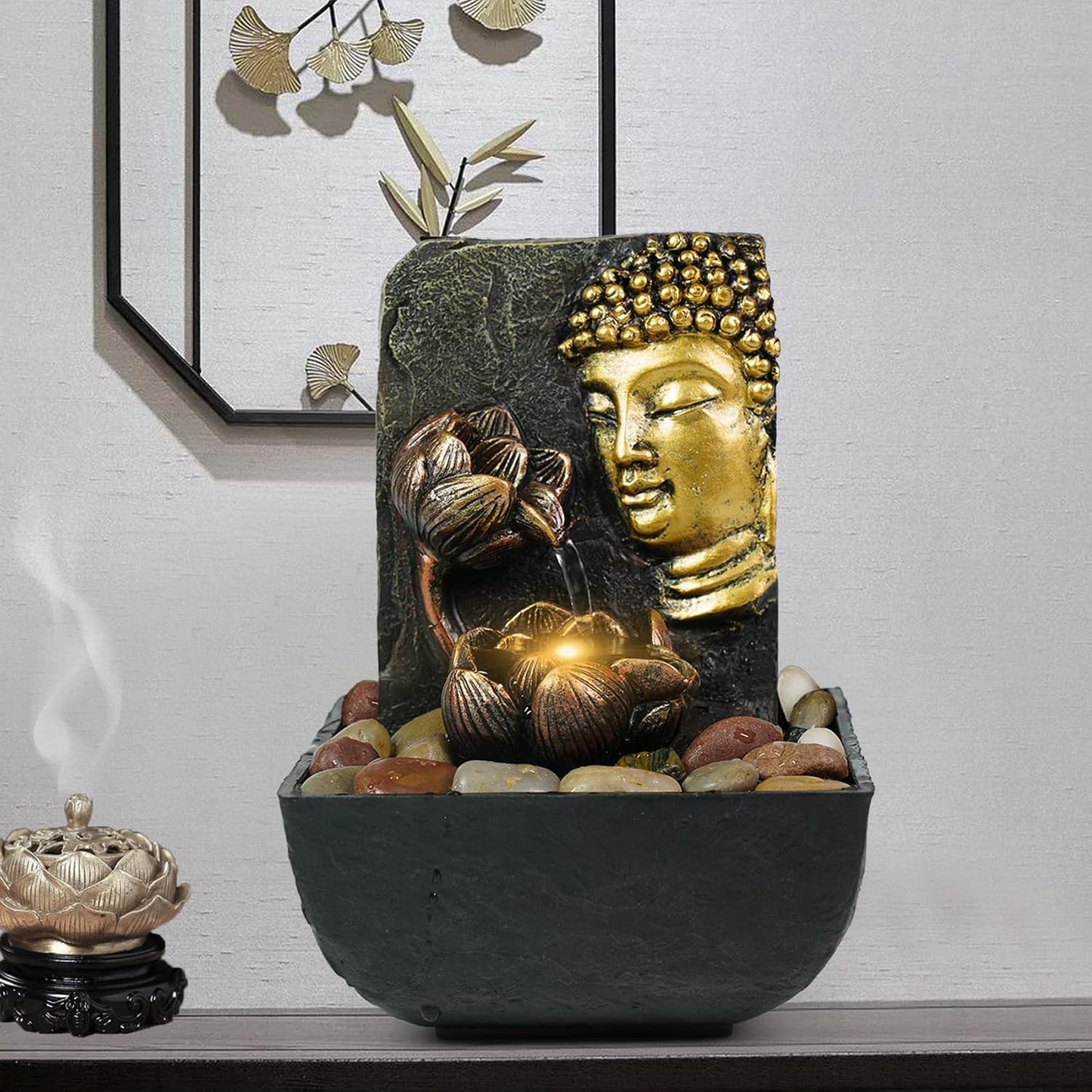 Ferrisland Resin LED Indoor Water Fountains