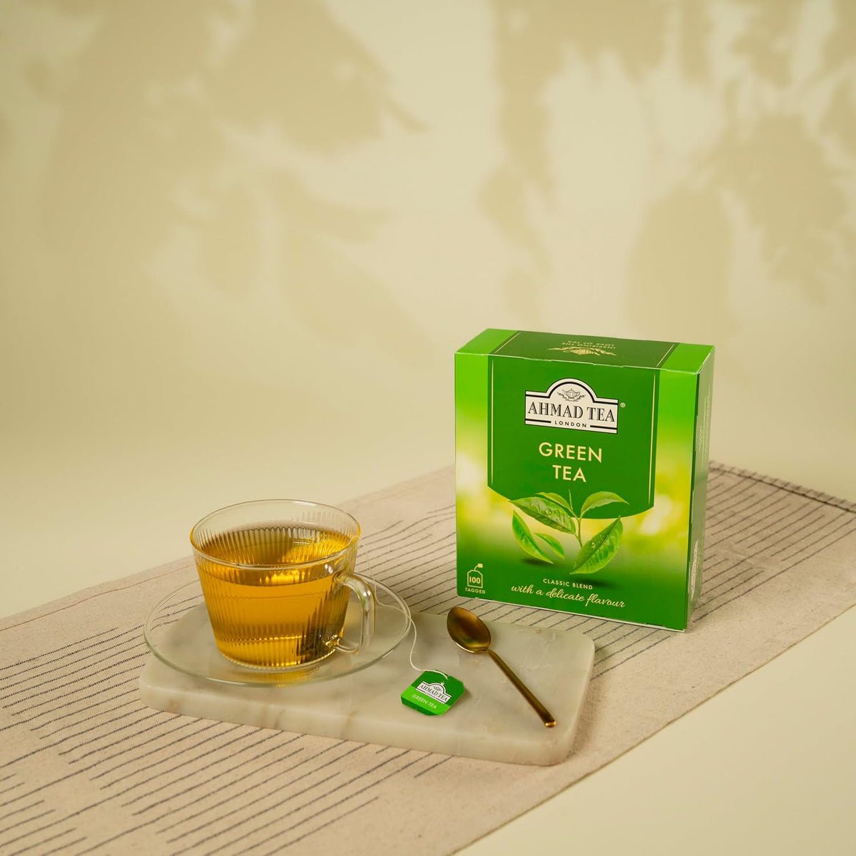 Ahmad Tea Green Tea, Green Tea Teabags 100 ct - Caffeinated & Sugar-Free