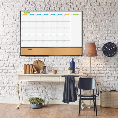 JILoffice Magnetic Dry Erase Calendar Whiteboard, 24" x 18" Monthly Board
