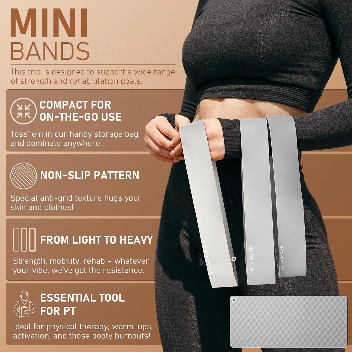 PhysKcal Pilates Kit, 15-Inch Pilates Ring with 1x Pilates Ball & 5X Bands | Aesthetic Home Pilates Equipment Set, Essential Kit for Beginners in Minimalist Style. Comes in Premium Packaging