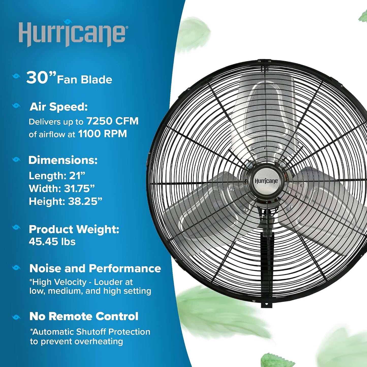 Hurricane Classic 6 Inch Clip Fan, 2 Speed Portable Desk Table Fan with Tilt, White
