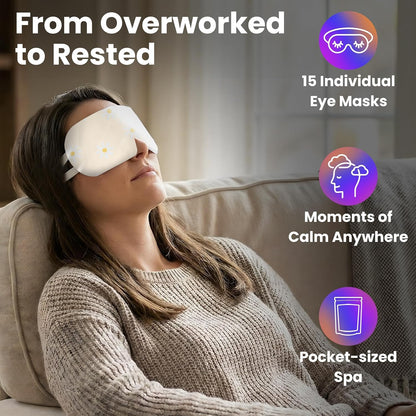 Eye Serenity Steam Eye Mask, Heated Eye Mask, Self Heating Warm Compress for Dry Eyes, Fast Relief for Stye, Puffy Sensitive Eyes, Moist Heat, Gift for Women and Men - Unscented