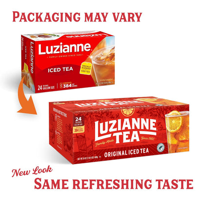 Luzianne Unsweetened Hibiscus Iced Tea Bags, Family Size, 22ct Box (Pack of 6)