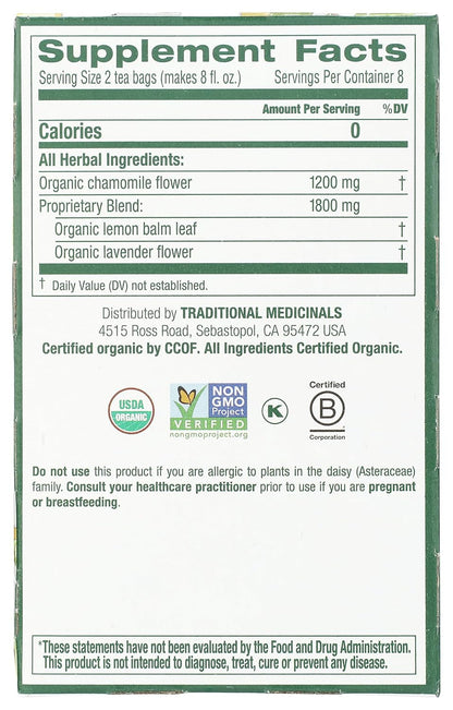 Traditional Medicinals Organic Chamomile Herbal Tea, 16 Count
