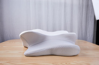 DONAMA Cervical Pillow for Neck and Shoulder,Contour Memory Foam Pillow,Ergonomic Neck Support Pillow for Side Back Stomach Sleepers with Pillowcase
