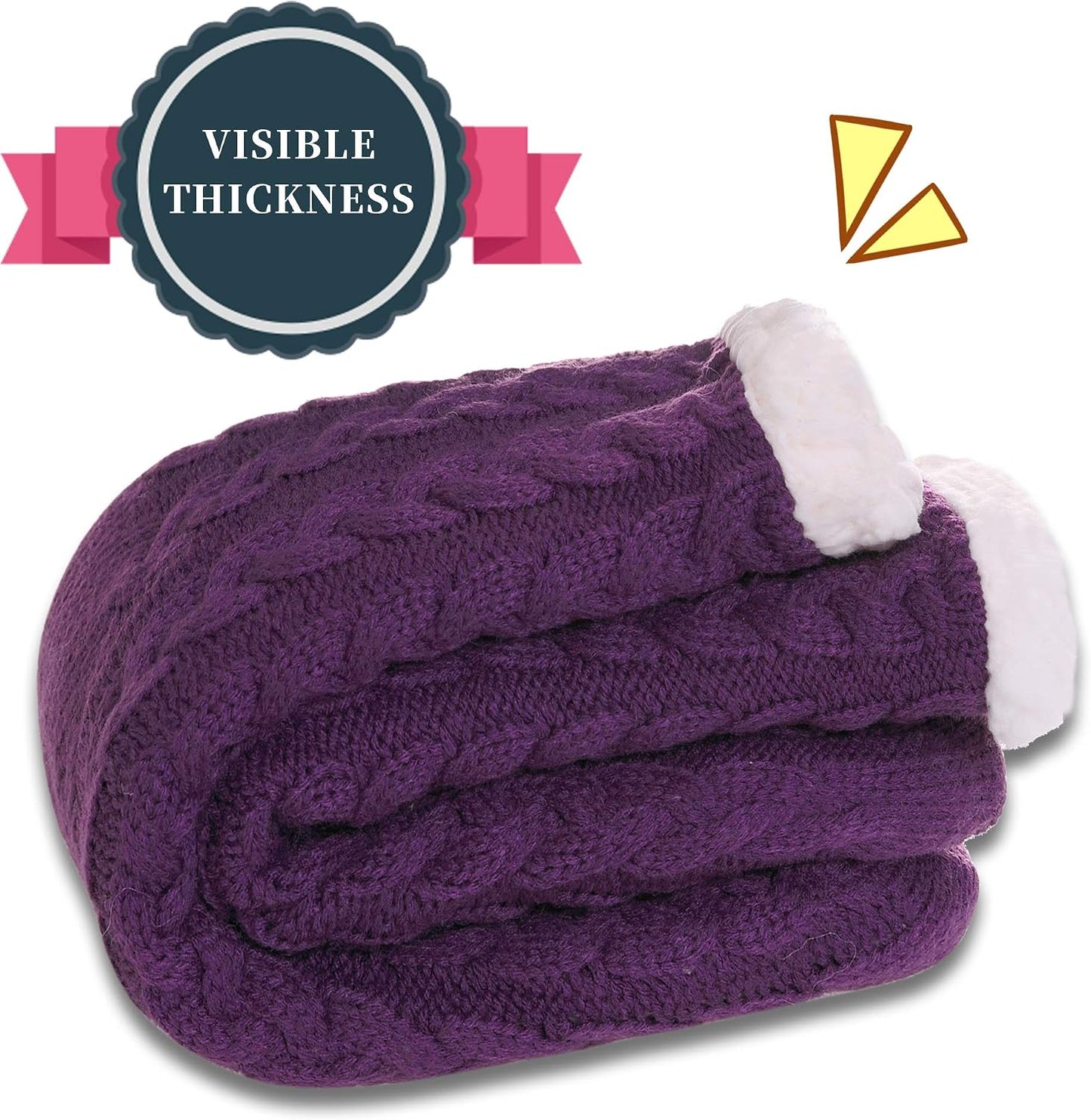 SDBING Women's Winter Super Soft Warm Cozy Fleece Lined Fuzzy Slipper Socks with Grippers