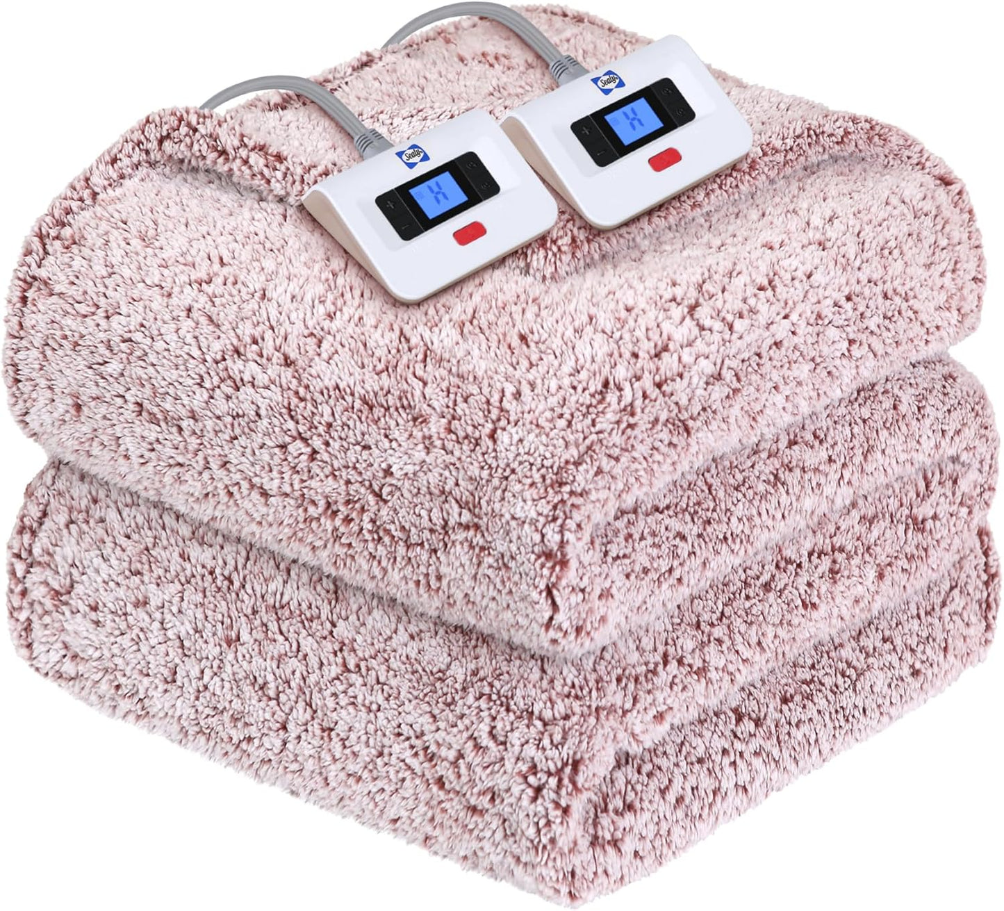 Sealy Electric Blanket Heated Throw 50"x60" Soft Double Sherpa Super Cozy with 6 Fast Heating Levels & 2-10 Hours Auto-Off, Over-Heat Protection, Machine Washable, Charcoal