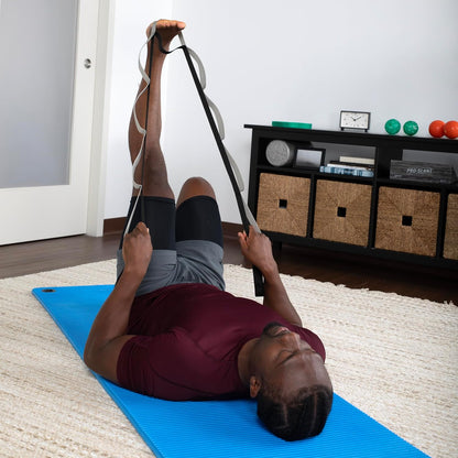 OPTP Stretch Out Strap Pro with Exercise Book, 11 Loops USA-Made Yoga Strap