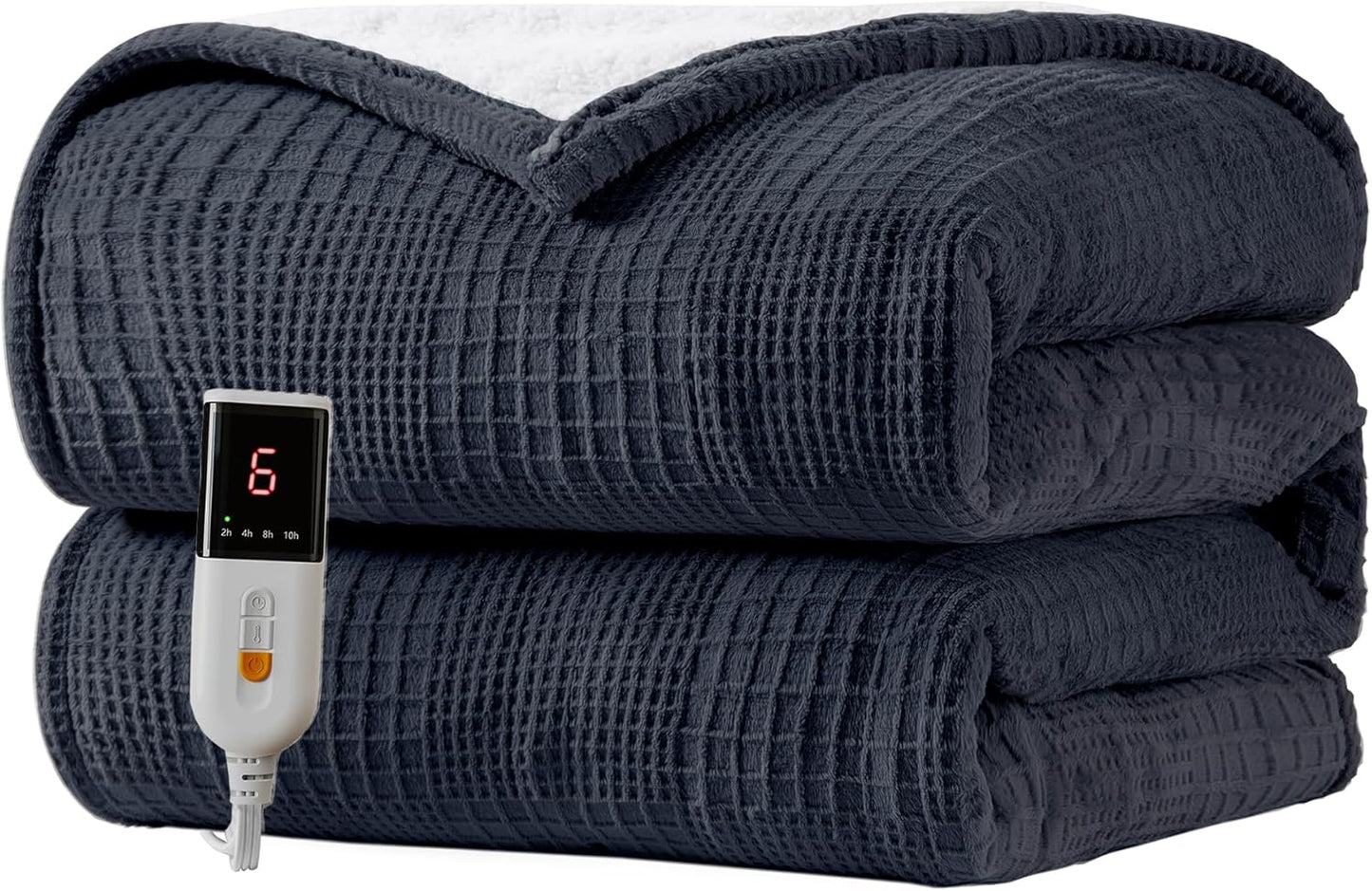 Texciting Heated Blanket Electric Blanket Throw 50''X60''-Heating Throw with 9 Heat Settings-2-10 Hours Auto Off,ETL Certified,Machine Washable (Green)