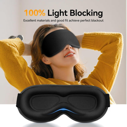 Weighted Eye Masks for Sleep: 3D Contoured Blackout Sleep Mask with Zero Eye Pressure, Eyelash Friendly Eye Mask for Women, Essentials for Airplane Travel, Night Shift Nurse, Office & Naps, Pink