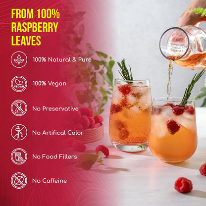 FreshDrinkUS, Premium Raspberry Leaf Tea, Pure, Caffeine Free