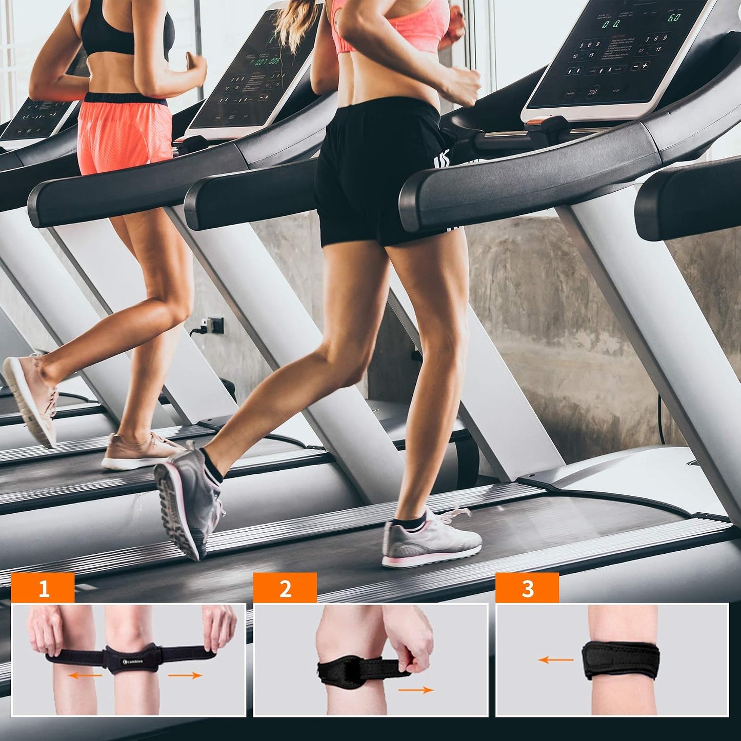 CAMBIVO 2 Pack Patella Tendon Knee Straps, Knee Brace for Women & Men with Extra Straps, Patella Bands for Pain Relief, Osgood Schlatter, Jumper’s Knee, Tendonitis, Running, Basketball, Volleyball
