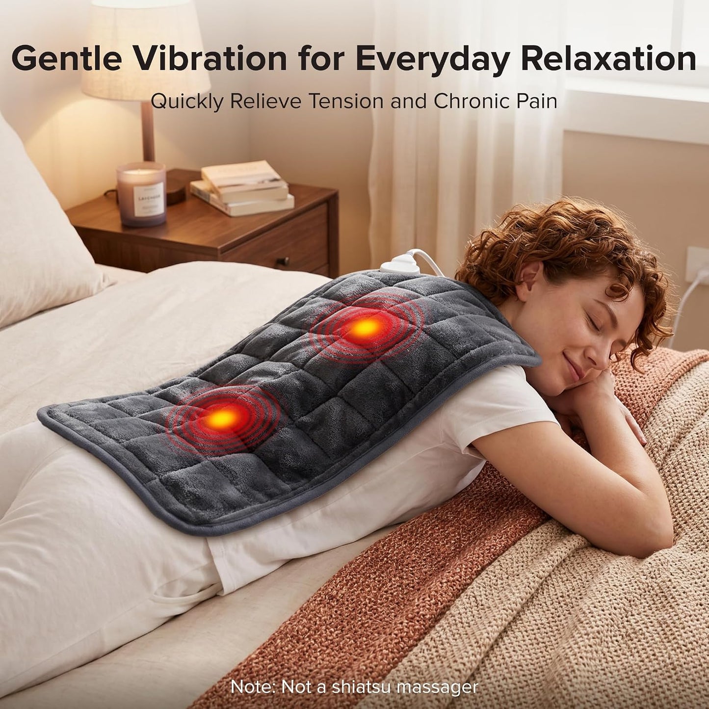 Heating Pad for Back Pain Relief, FSA Eligible HSA,17" x 33" Extra Large Heating Pads for Cramps, Electric Heating Pad with 6 Temperature Controller, Moist & Dry Heat, Auto Shut-Off, Machine Washable