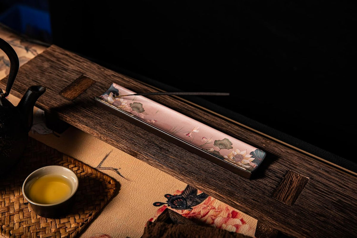 Incense Holder for Sticks, Ceramic Incense Burner with Ash Catcher, Aesthetic Decor for Home, Room & Office, Unique Gifts for Housewarming Yoga, Meditation & Spa
