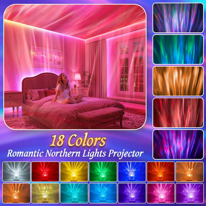 Mubarek Ambient Lighting, 216 Modes Mood Lighting, 3-in-1 Sunset Lamp & Ocean Lamp & Northern Lights Projector with Remote,Led Lights for Bedroom, Room Lights for Bedroom Decor, Girl Gift