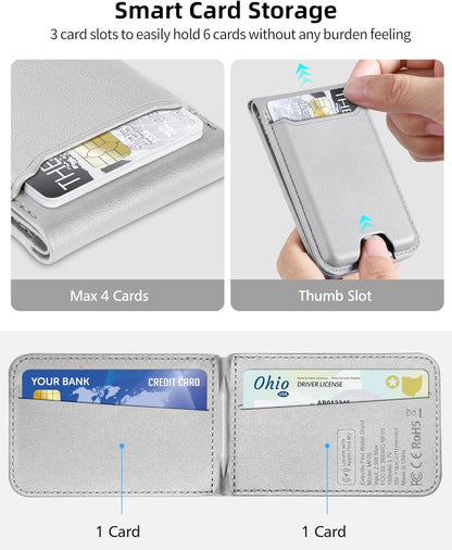 ExtreLife for Magsafe Wallet, Works with Apple Find My, 6 Cards Holder