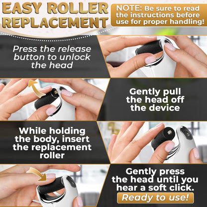 Electric Foot Callus Remover Tool for Dead Skin & Cracked Heels – Battery-Operated Foot Grinder with Replaceable Roller – Pedicure Tools for Feet & Toes – Smooth Feet at Home (Batteries Not Included)