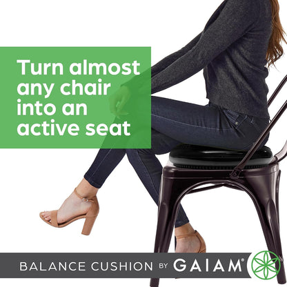 Gaiam Balance Disc Wobble Cushion, 16", Core Stability Seat
