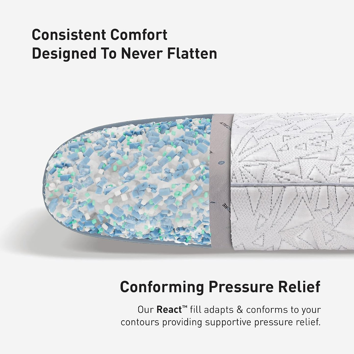 Bedgear Storm Performance Pillow, 1.0 Cooling Pillow for Side Sleepers, Medium Firm Support, Ver-Tex Cooling Cover, Air-X Mesh, Washable