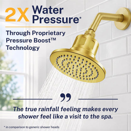 Gillian Metal Filtered Shower Head High Pressure, KDF-55 Removes Chlorine