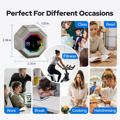 Visual Timer for Kids Kitchen Timer Pomodoro Magnetic Visual Countdown