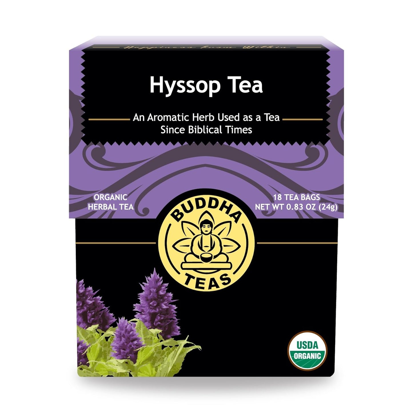 Buddha Teas Organic Lemon Balm - OU Kosher, USDA Organic, CCOF, 18 Bleach-Free Tea Bags