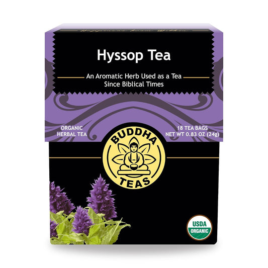 Buddha Teas Organic Hyssop Tea - Herbal Tea, Microplastic & Caffeine Free