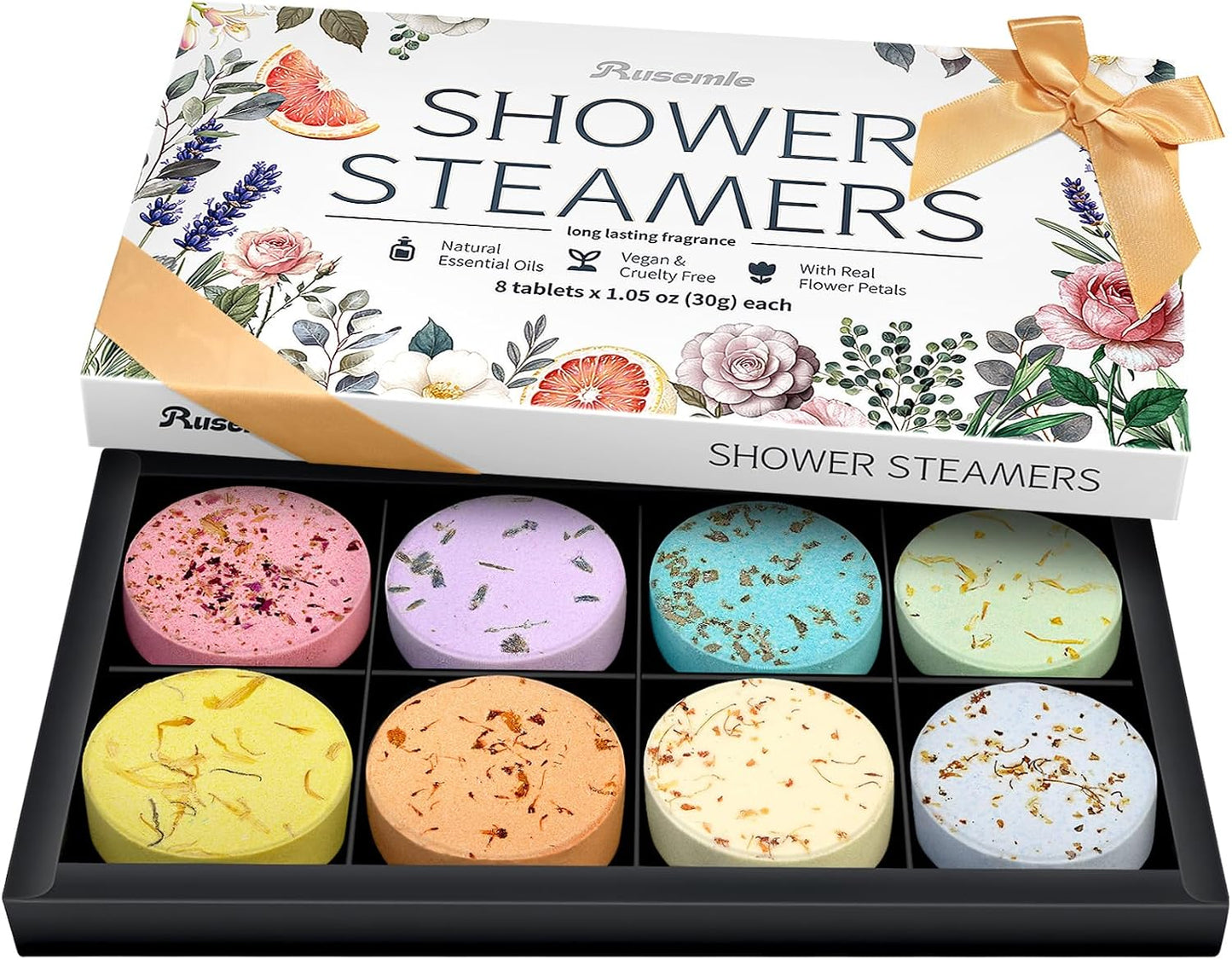 Shower Steamers Aromatherapy Birthday Gifts for Women - 8 Pack Shower Bombs with Natural Essential Oils, Self Care Relaxation Home Spa, Basket Stuffers White Elephant Gifts for Women Mom Wife Teens