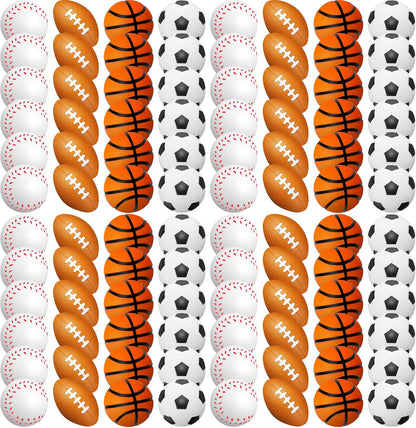 Jerify 120 Pack Mini Foam Sports Balls, Soccer Basketball Football Bulk