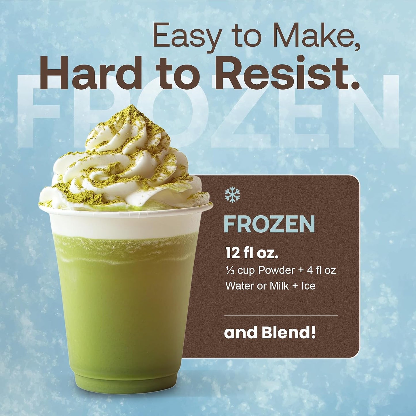 Café Essentials Matcha Green Tea Latte Frappe Mix – No Artificial Colors, Flavors, or Sweeteners – Shelf Stable – 51mg of Caffeine – Great for Hot, Iced, & Frozen Frappes (3.5 lb Bag, 30 Servings)