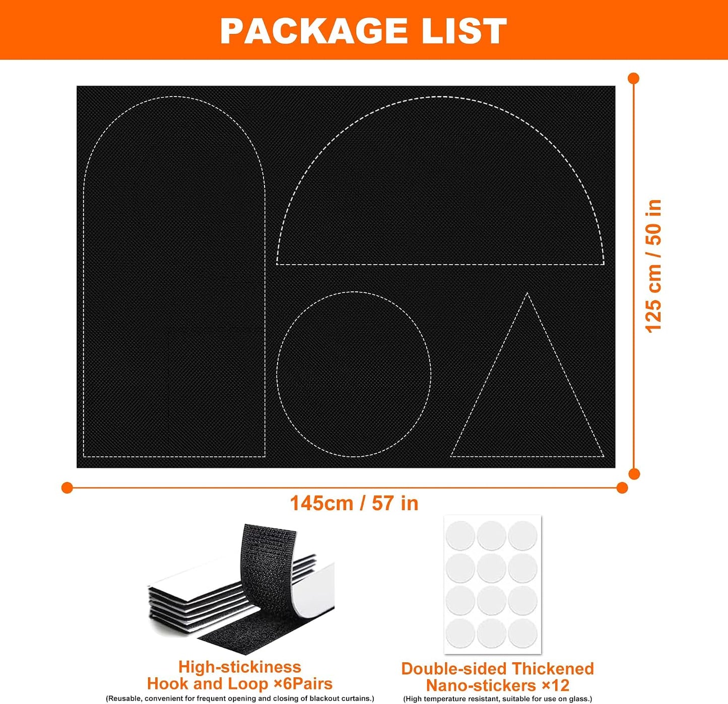Black Out Window Cover Portable Blacout Curtains for Bedroom Guard Blinds