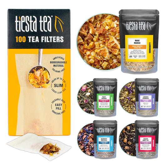 Tiesta Tea Premium Starter Loose Leaf Sampler Kit - Classic Tea Blends
