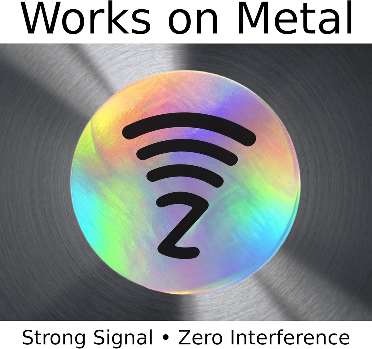 DAMILA NTAG215 Anti-Metal NFC Tags with Holographic Labels