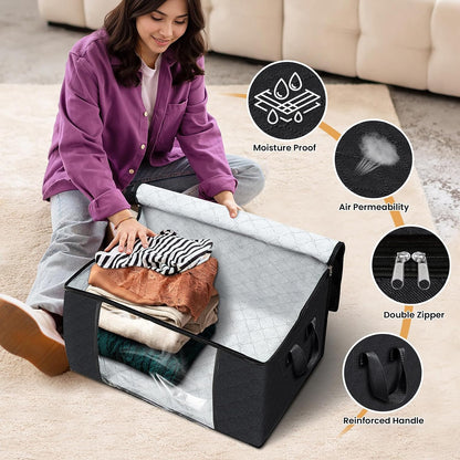Fab totes Storage Bags for Clothes Blanket Storage Bins with Lids