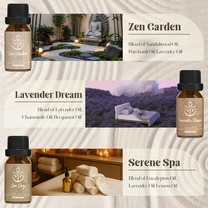 ARVIDSSON Floral Essential Oils Set, Natural Flower Essential Oil Gift for Women - Rose, Gardenia, Cherry Blossom, Honeysuckle, Lilac, Blue Lotus, Scented Oil for Diffuser, Valentines Day Gift for Her