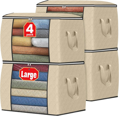 Fab totes Storage Bags for Clothes Blanket Storage Bins with Lids
