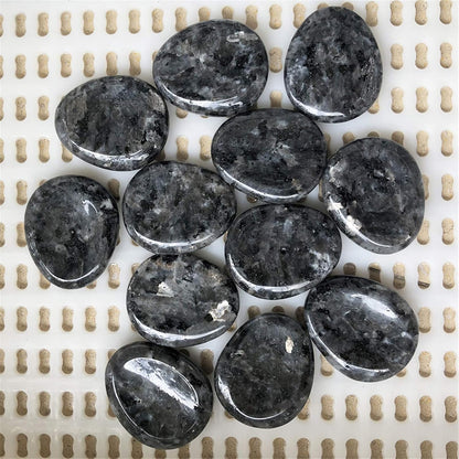 Fekuar Natural Moonstone Crystal Thumb Worry Stone, Hand Carved Healing Crystal Teardrop Pocket Worry Stones for Anxiety Stress Relief Meditation