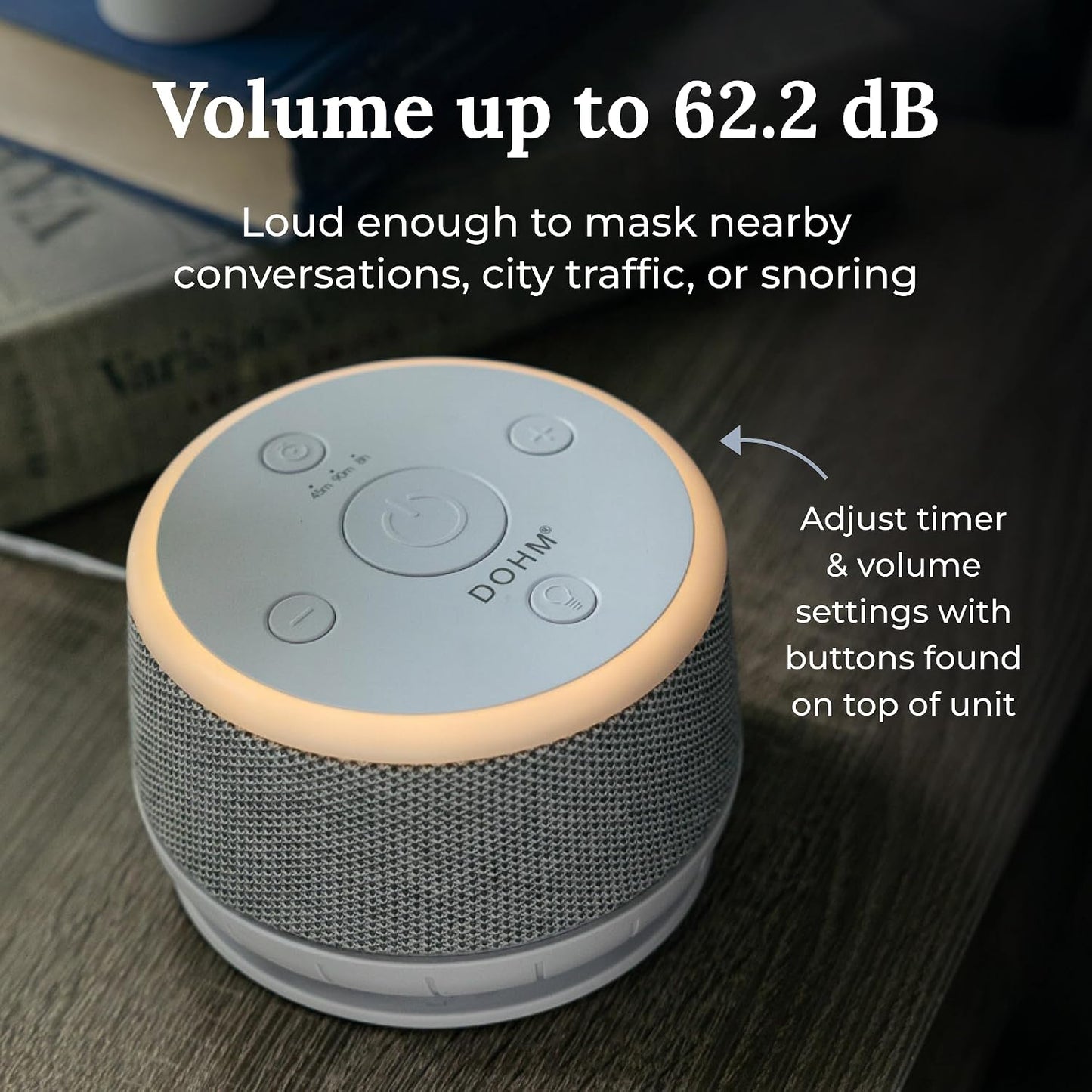 Yogasleep Dohm Nova White Noise Sound Machine, Better Sleep for Babies & Adults. Includes Night Light, 10 Fan Speeds & Calming Pink Noise for Louder Noise Masking. Noise Canceling for Office Privacy.