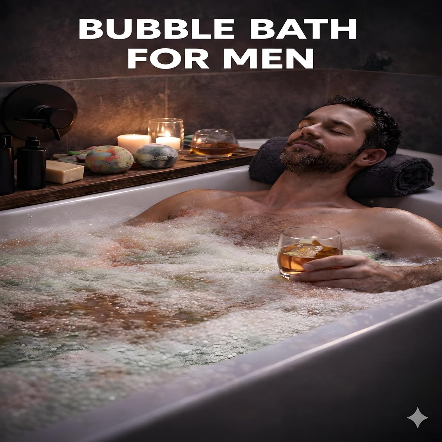 Bath Bombs for Men - Gift Set of 18 Square Shaped Handmade Natural Bath Bombs of 2.5 oz w/Essential Oils, Unique Manly Scents, for Boyfriend, Husband, Father - 18 Pack Square