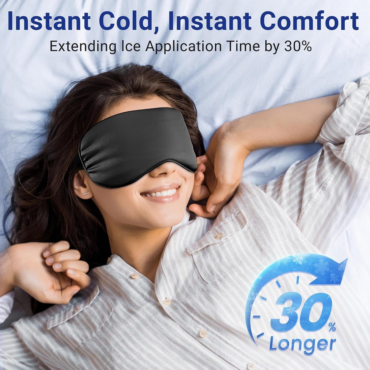 Cooling Eye Mask for Puffy Eyes: Fsa Eligible ltems Hsa, Migraines Headache Fast Relief After Surgery Care Cold Compress, Reusable Face Ice Pack Gel for Dark Circles, Gentle Weighted Sleep Mask Purple