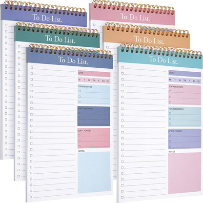 Thenshop 6 Pack To Do List Notepad Daily to Do List Note Notebook 52 Sheets