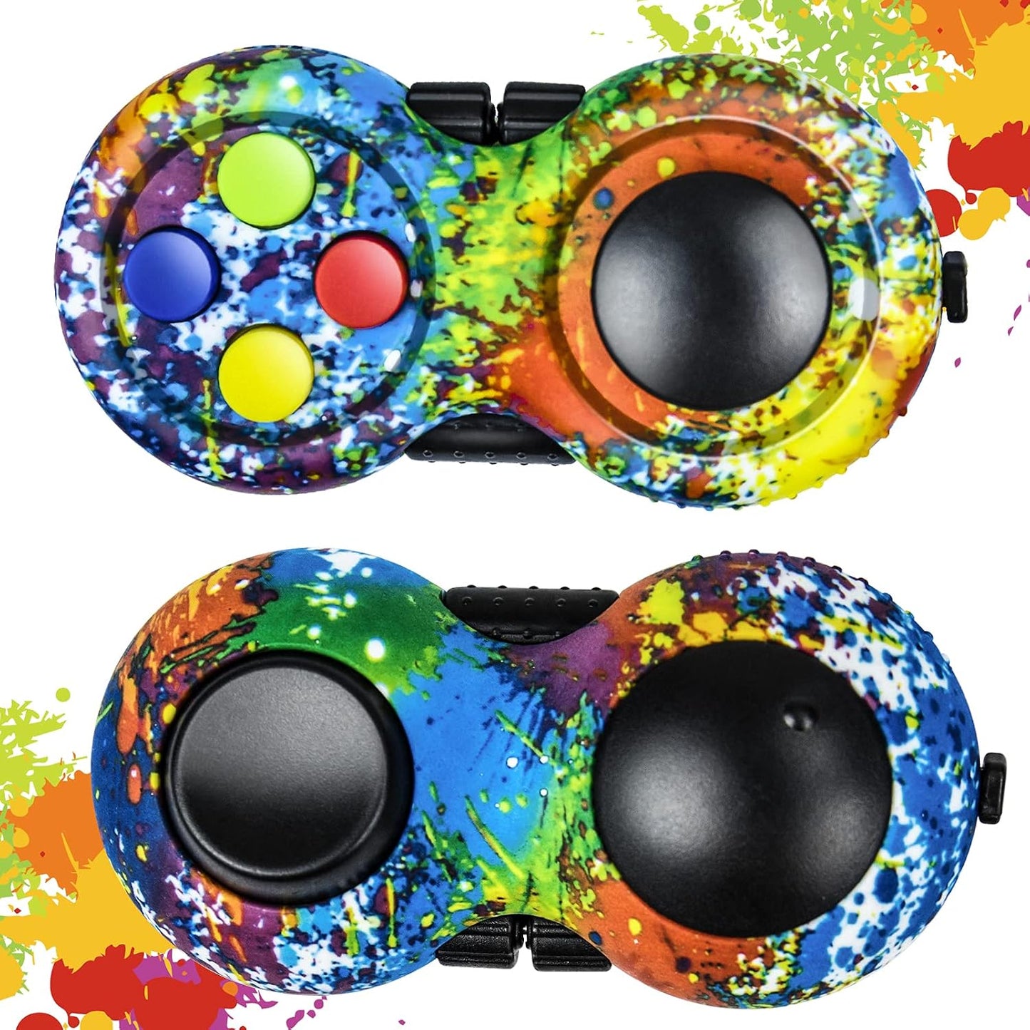 Original Fidget Toy Game, Rubberized Classical Controller Fidget Concentration Toy with 8-Fidget Functions and Lanyard - Excellent for Relieving Stress and Anxiety
