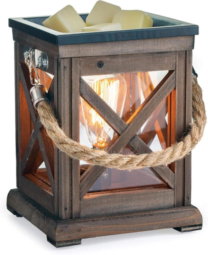 Candle Warmers ETC. Vintage Bulb Illumination Fragrance Warmer- Light-Up Warmer for Warming Scented Candle Wax Melts and Tarts to Freshen Room, Apothecary